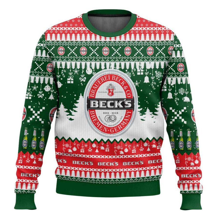

Unisex Vintage German Drinking Print Crew Neck Ugly Christmas Sweatshirt