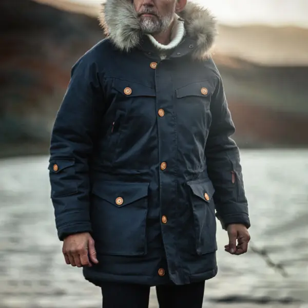 Men's Vintage Multi-Pocket Outdoor Hooded Jacket - Wayrates.com 
