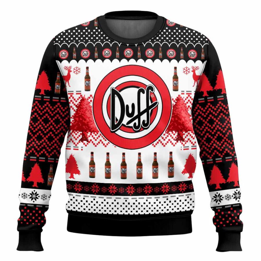 

Unisex Vintage Drinking Print Crew Neck Ugly Christmas Sweatshirt