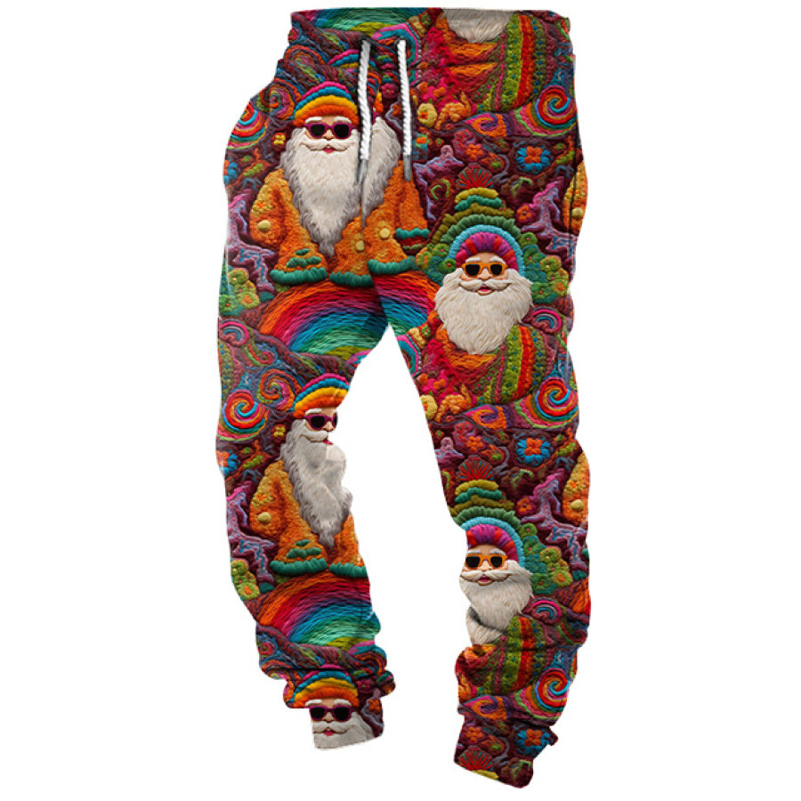 

Men's Santa Christmas Casual Vintage Sports Pants