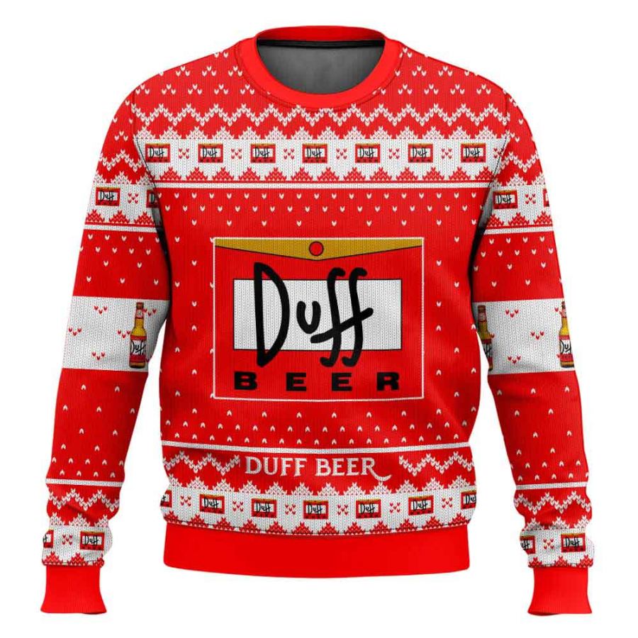 

Unisex Vintage Drinking Print Crew Neck Ugly Christmas Sweatshirt