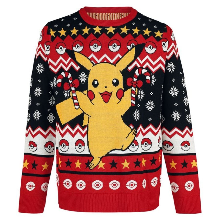 

Unisex Pikachu Print Crew Neck Ugly Christmas Sweatshirt