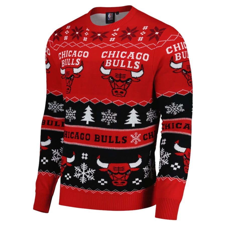 

Unisex Basketball Racing Bulls Print Crew Neck Ugly Christmas Sweatshirt