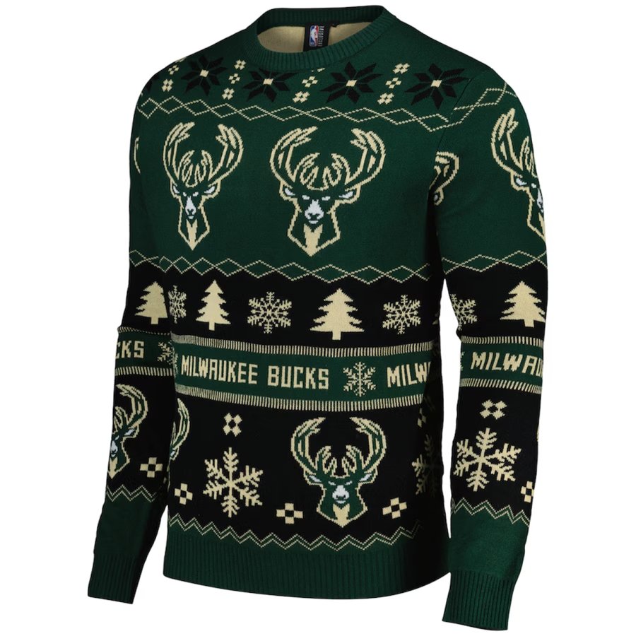 

Unisex Basketball Racing Bucks Print Crew Neck Ugly Christmas Sweatshirt