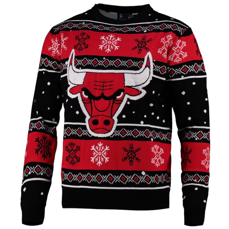 

Unisex Basketball Racing Bull Print Crew Neck Ugly Christmas Sweatshirt