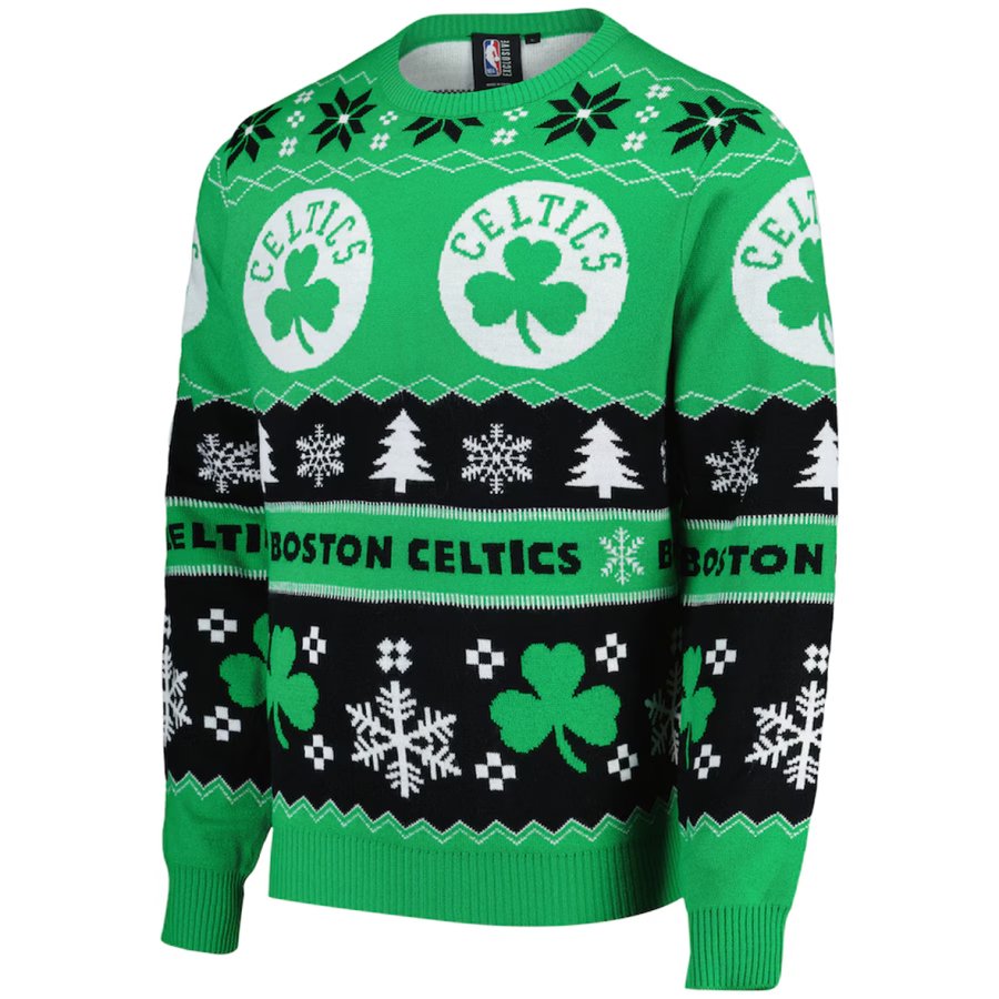 

Unisex Celtics Raceing Print Crew Neck Ugly Christmas Sweatshirt