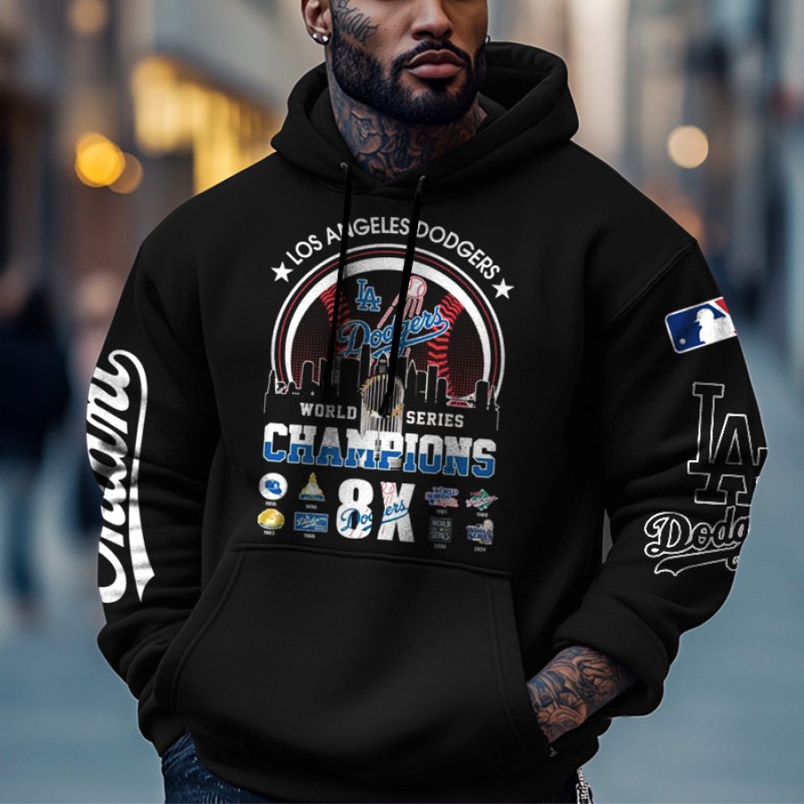 

Los Angeles Dodgers Royal 2024 World Champion Series Black Hoodie