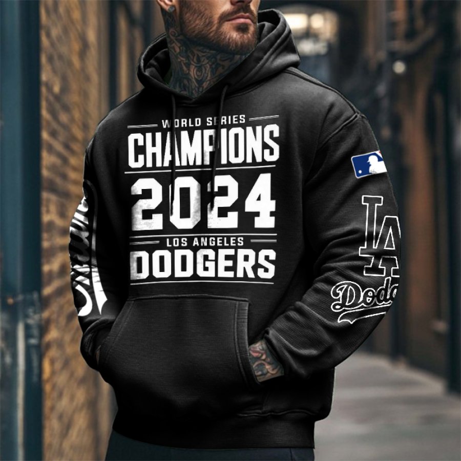 

Los Angeles Dodgers Royal 2024 World Champion Black Hoodie