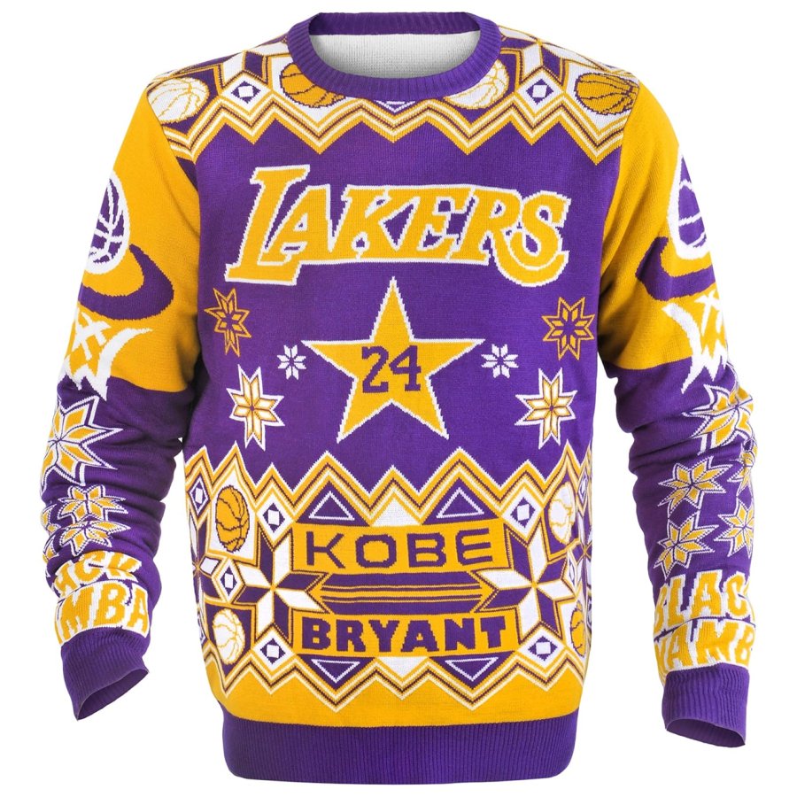 

Unisex Basketball Racing Lakers Print Crew Neck Ugly Christmas Sweatshirt