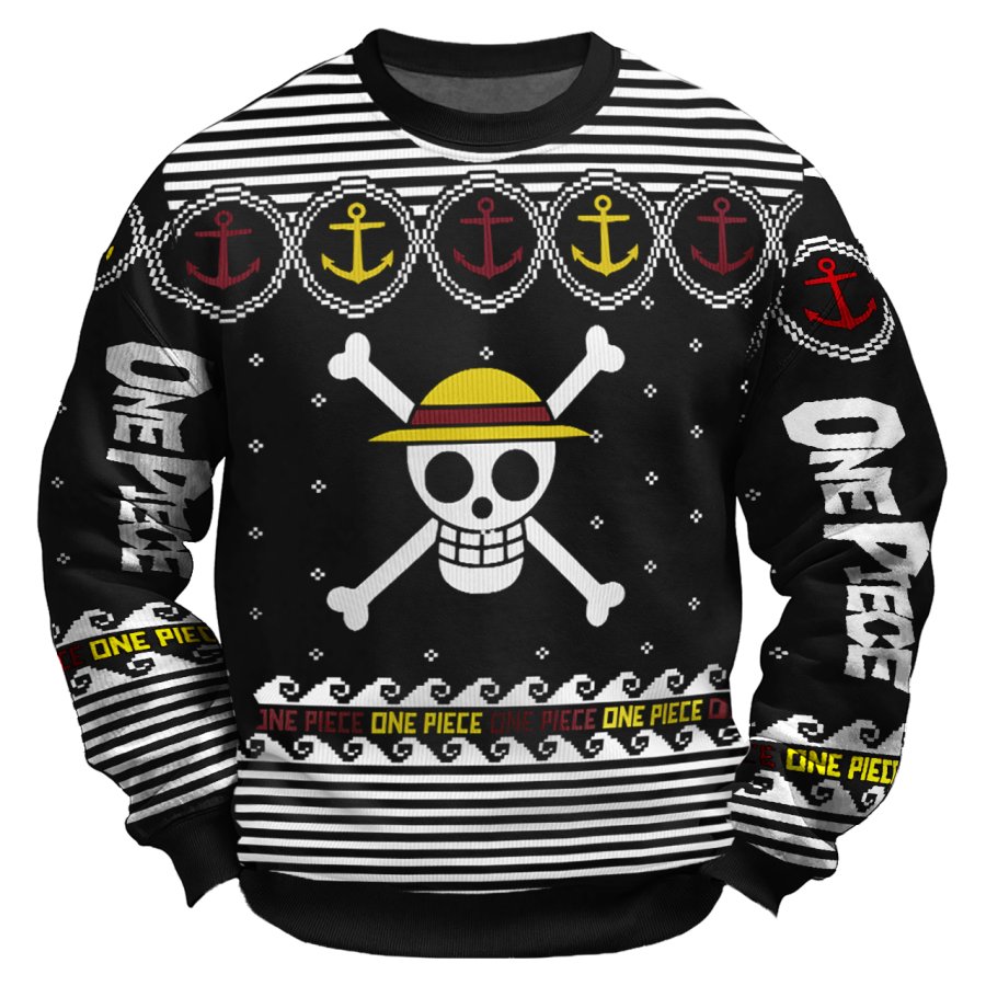 

Unisex One Piece Print Crew Neck Ugly Christmas Sweatshirt