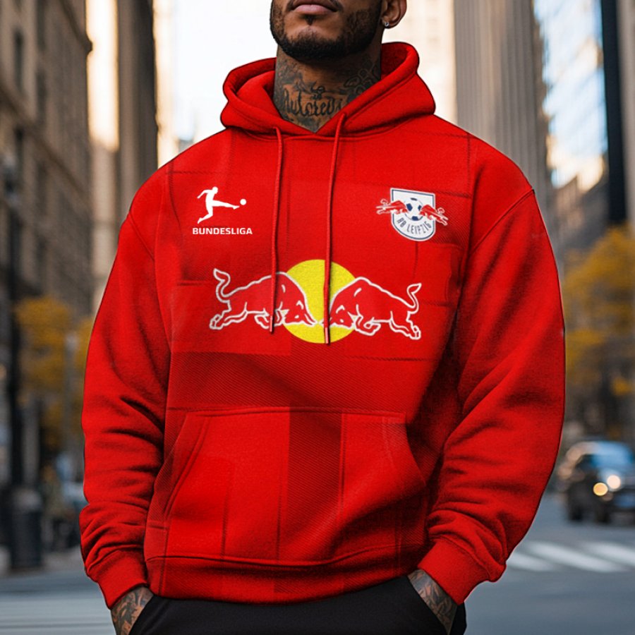 

Men's Rb Leipzig Shirt German Football Match Red Hoodie