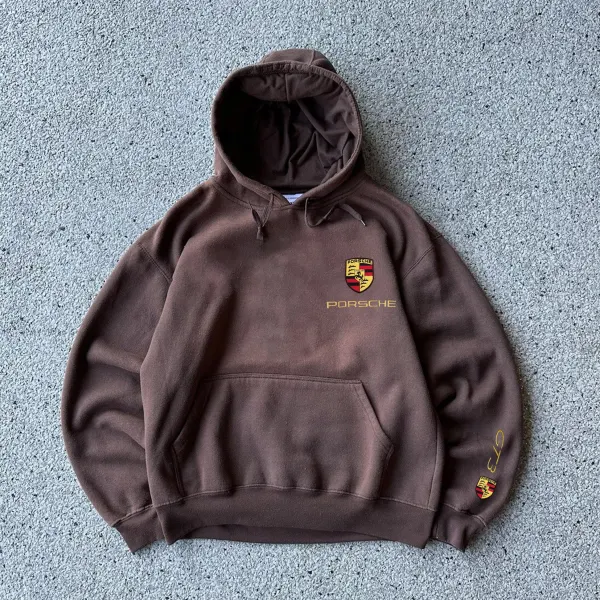 Unisex 90s Racing Embroidered Oversized Hoodie - Ootdyouth.com 