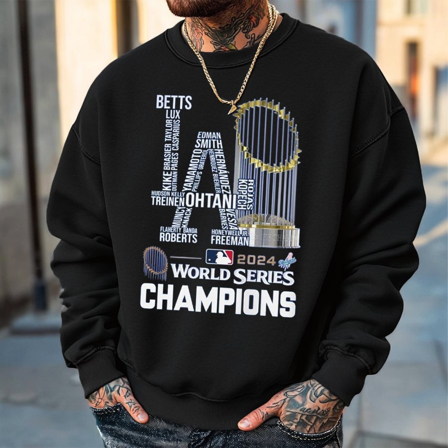 

Men's Los Angeles Dodgers Print Crew Neck Sport Sweatshirt