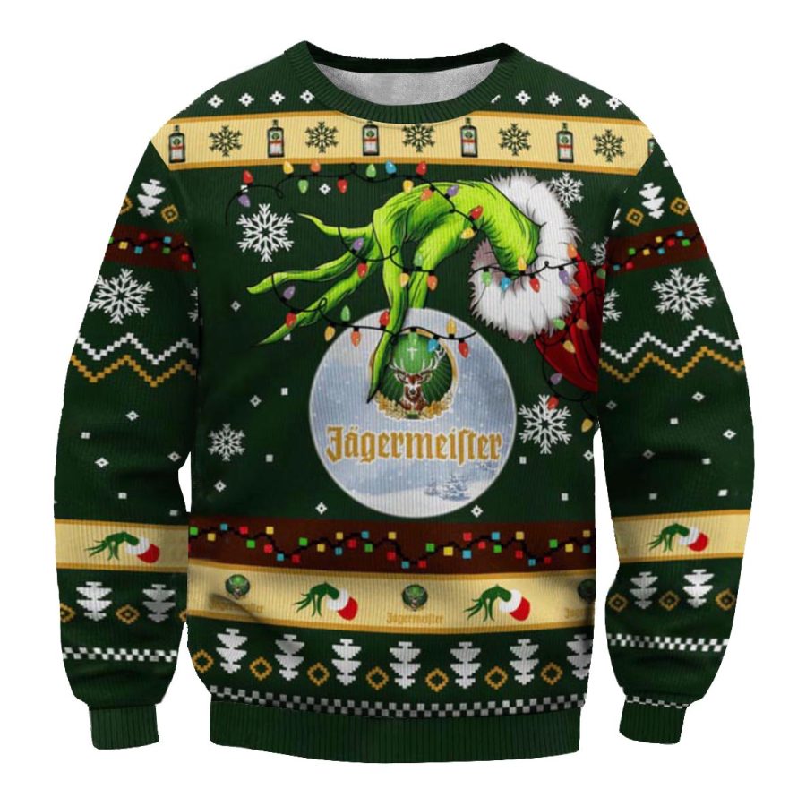 

Men's Vintage The Grinch Print Crew Neck Ugly Christmas Sweatshirt