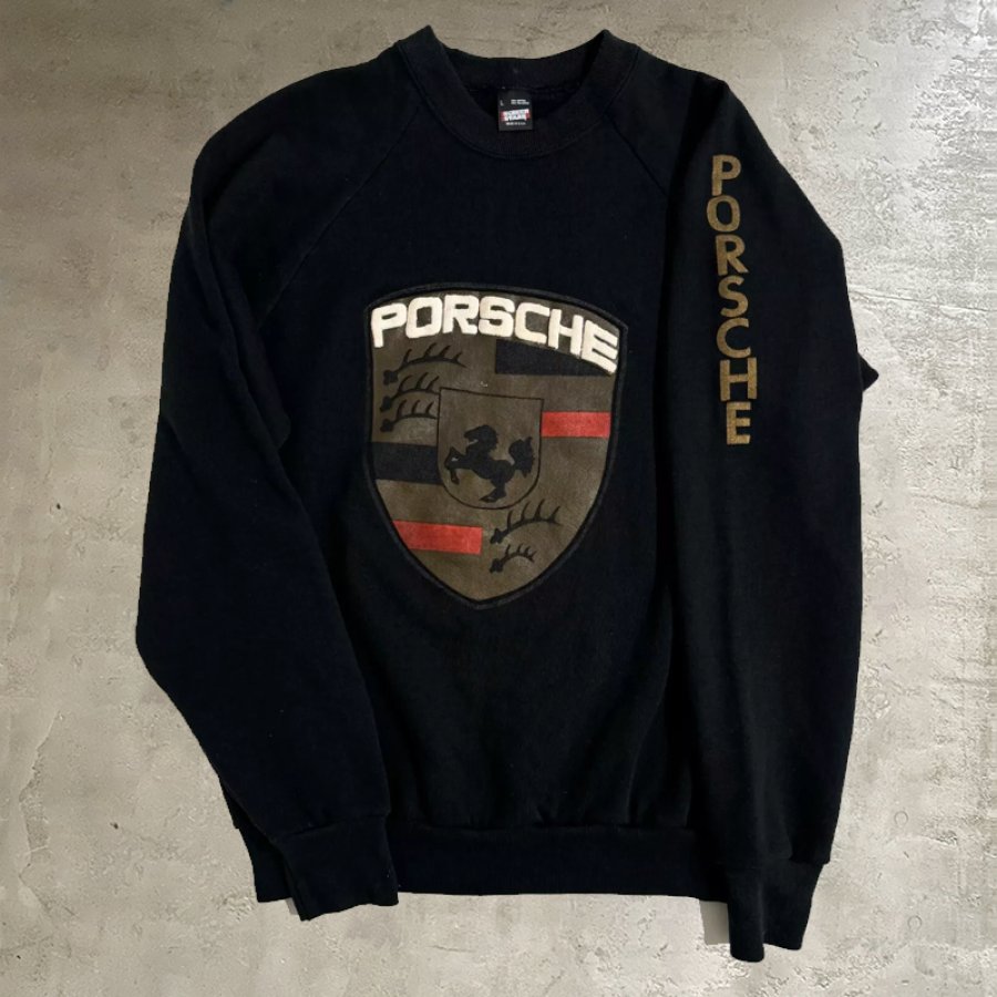 

Men's Vintage Retro Racing Print Long Sleeve Crew Neck Sweatshirt