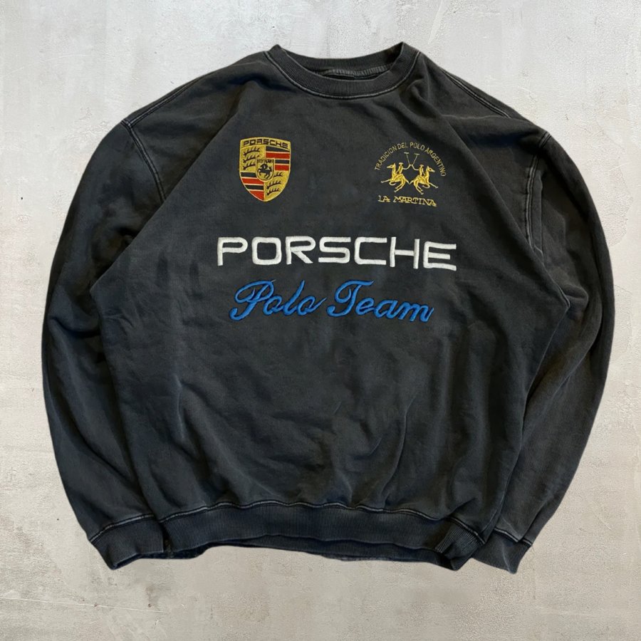 

Men's Vintage PORSCHE Retro Racing Print Long Sleeve Crew Neck Sweatshirt