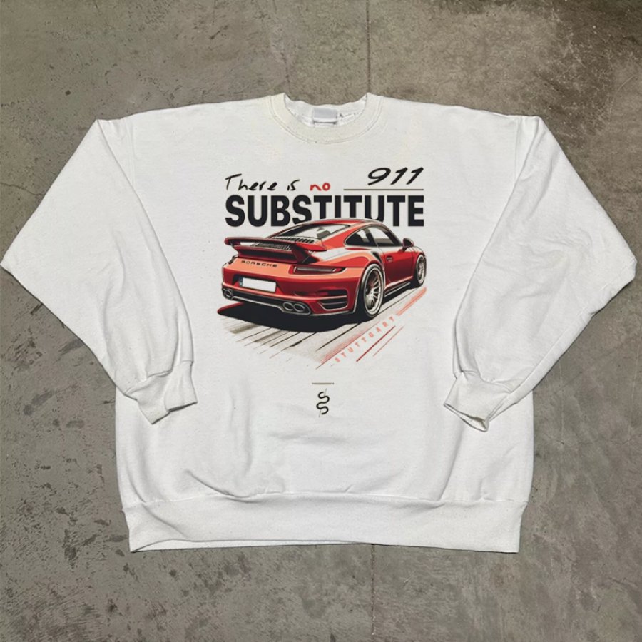 

Men's Vintage PORSCHE Retro Racing Print Long Sleeve Crew Neck Sweatshirt