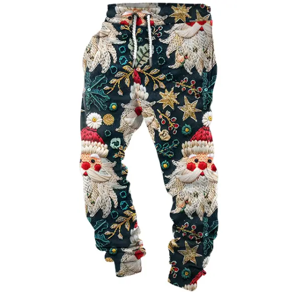 Men's Santa Christmas Casual Vintage Sports Pants Only $29.99 - Cotosen.com 