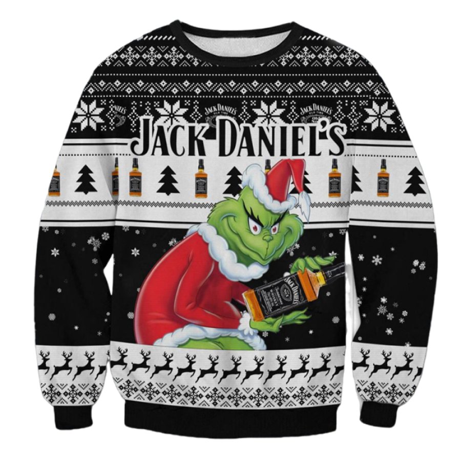 

Unisex Jack Daniel's Print Crew Neck Ugly Christmas Sweatshirt