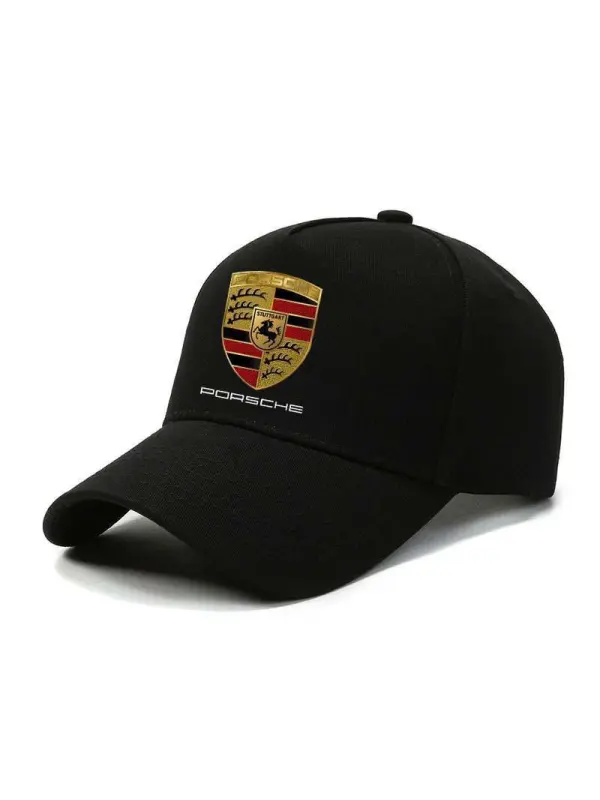 F1 Porsche Team Printed Classic Baseball Cap Black Unisex Adjustable Sunscreen Racing - Anrider.com 