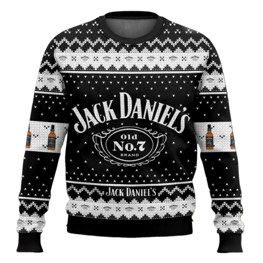 

Unisex Jack Daniel's Print Crew Neck Ugly Christmas Sweatshirt