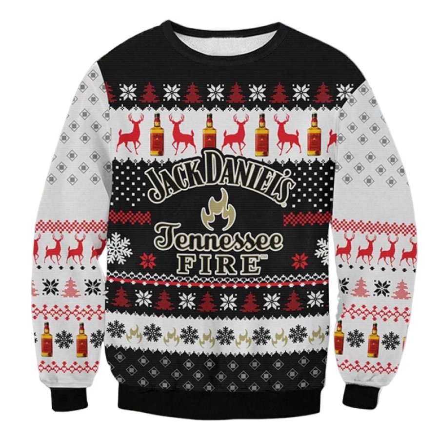 

Unisex Jack Daniel's Print Crew Neck Ugly Christmas Sweatshirt