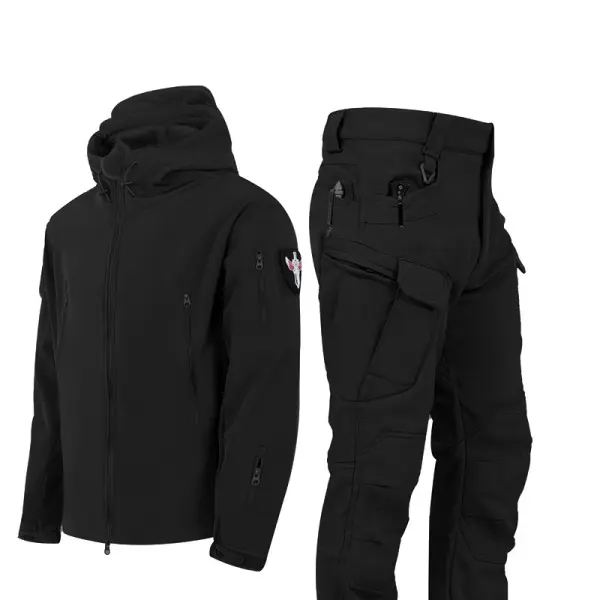 Men's Tactical Warm Camouflage Suit Outdoor Waterproof And Wear-resistant Assault Suit 2-piece Set - Trisunshine.com 