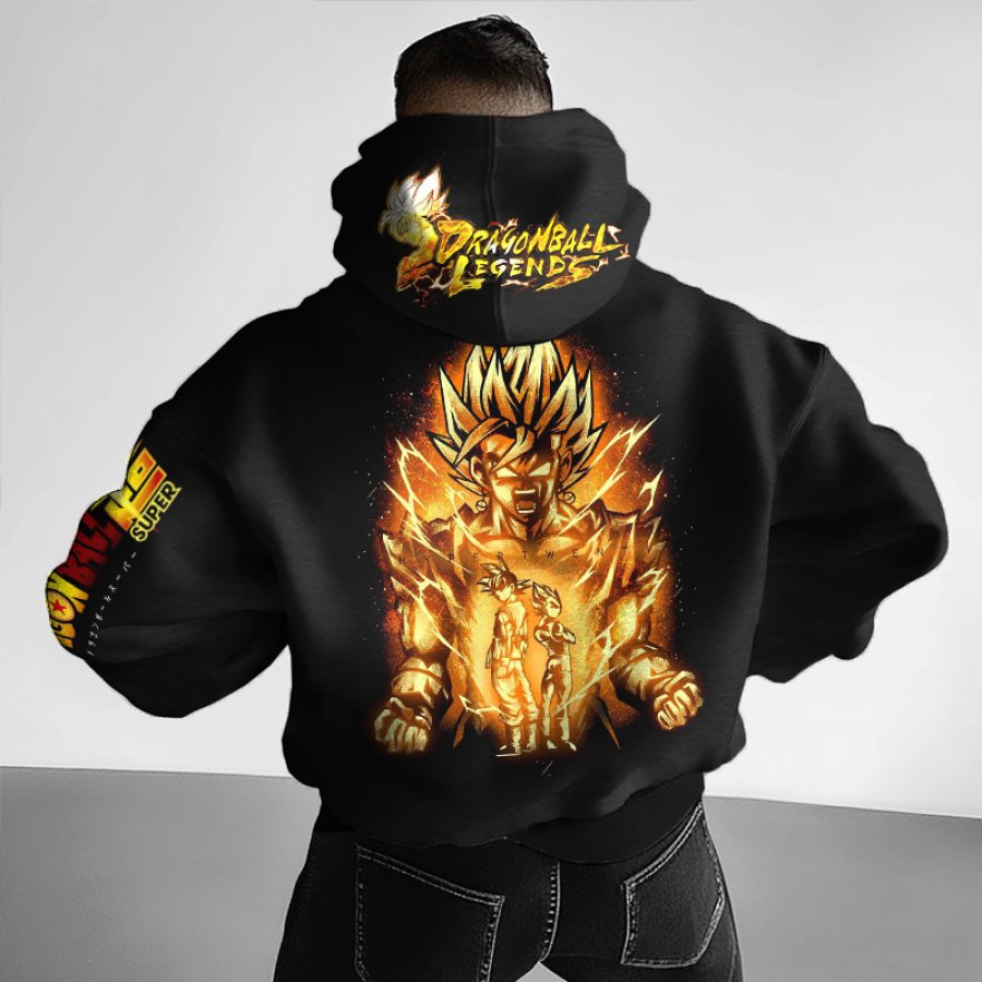 

Unisex Oversize Anime Print Hoodie