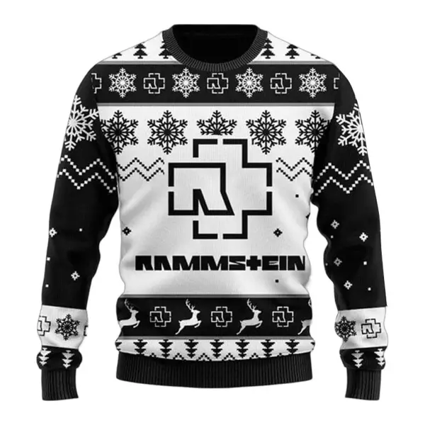 Unisex Rock Band Print Crew Neck Ugly Christmas Sweatshirt Only $26.99 - Cotosen.com 