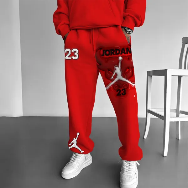 Men's Street Style Basketball Print Sweatpants - Cotosen.com 