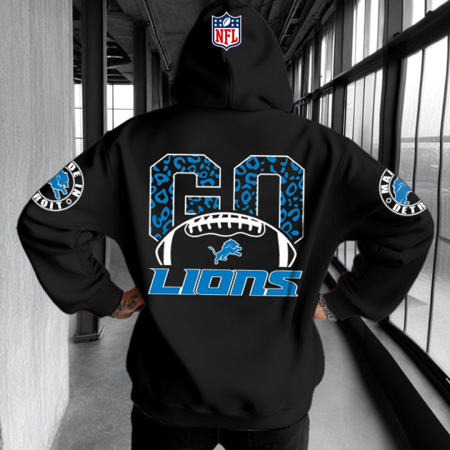 

Men's Vintage Detroit Lions NFL Football Oversized Hoodie