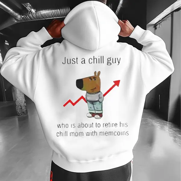 Unisex Chill Guy Printed Casual Hoodie - Wayrates.com 