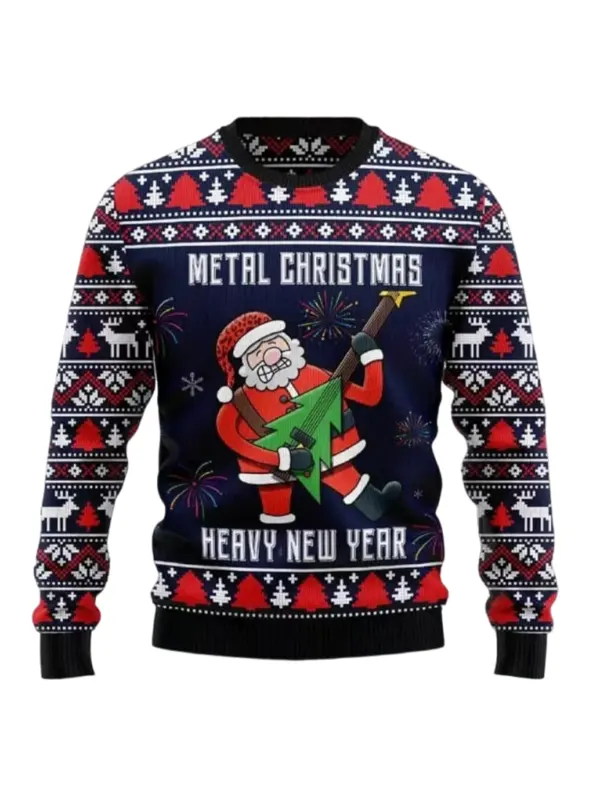 Unisex Christmas Story Print Crew Neck Ugly Christmas Gift Sweatshirt - Aptkoi.com 