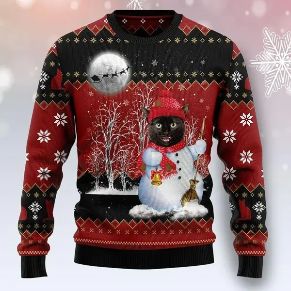 Unisex Christmas Story Print Crew Neck Ugly Christmas Gift Sweatshirt - Wayrates.com 