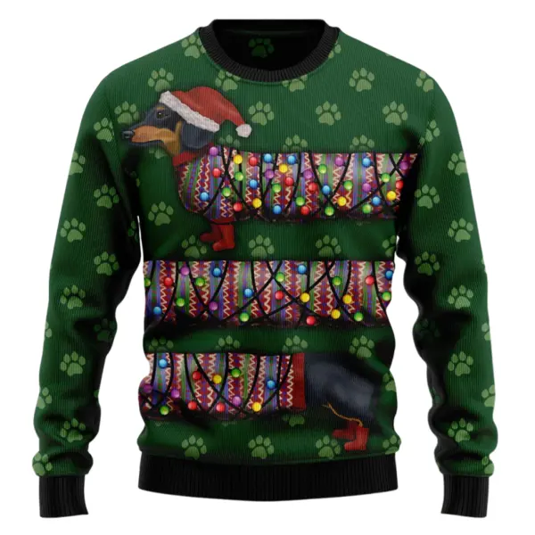 Unisex Christmas Story Print Crew Neck Ugly Christmas Gift Sweatshirt - Wayrates.com 