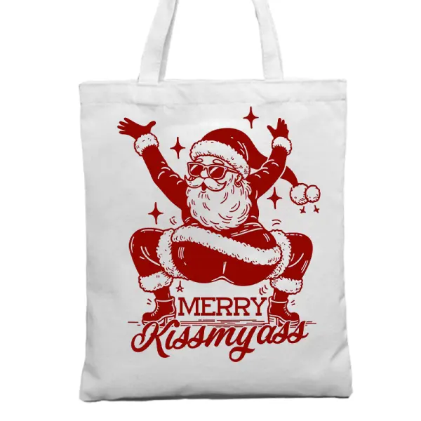 Santa Claus Christmas Gift Tote Bag Canvas Bag - Wayrates.com 