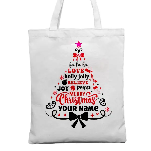 Christmas Tree Christmas Gift Tote Bag Canvas Bag - Wayrates.com 