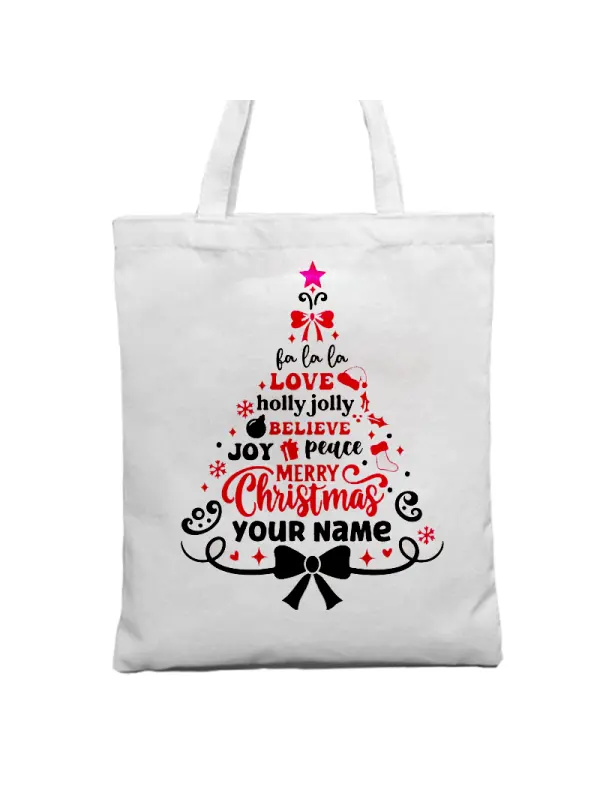 Christmas Tree Christmas Gift Tote Bag Canvas Bag - Aptkoi.com 