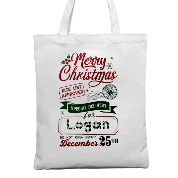 Christmas Gift Tote Bag Canvas Bag North Pole Post Office Santa Claus Bag Christmas Gifts - Anurvogel.com 