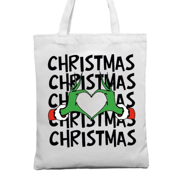 The Grinch Christmas Gift Tote Bag Canvas Bag - Ootdyouth.com 