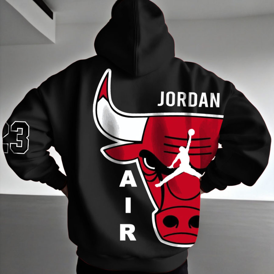 

Unisex Vintage Basketball Print Oversized Hoodie