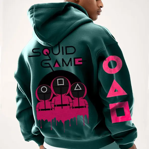 Unisex Oversizes 123 Squid Game 2 Print Streetwear Hoodie - Ootdyouth.com 