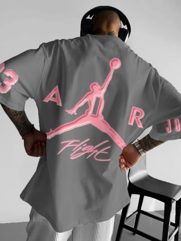 Unisex Jumpman Basketball Print Oversized T-shirt - Pragmaace.com 