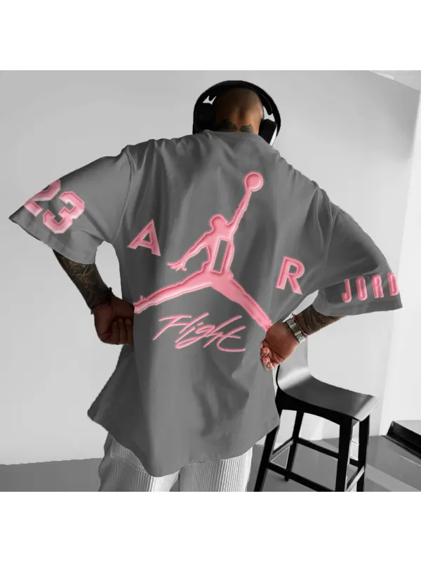 Unisex Jumpman Basketball Print Oversized T-shirt - Ootdmw.com 