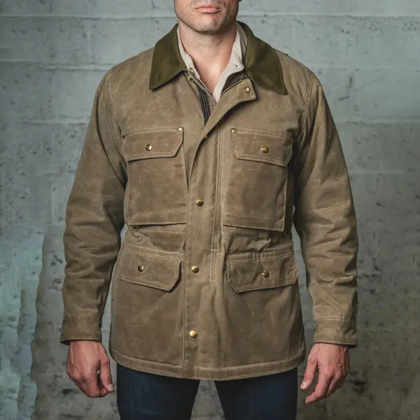 Men's Vintage The Field Multiple Pockets Straps Heat Jacket - Wayrates.chimpone.com 