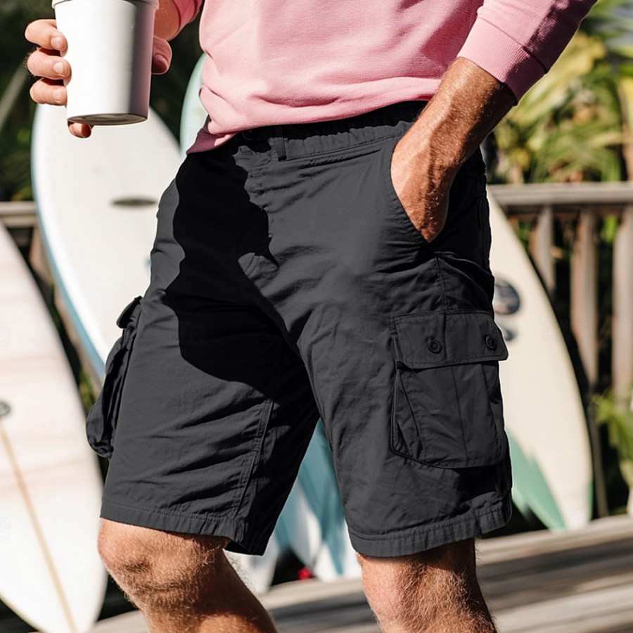 

Men's Casual Cargo Shorts With Multiple Pockets