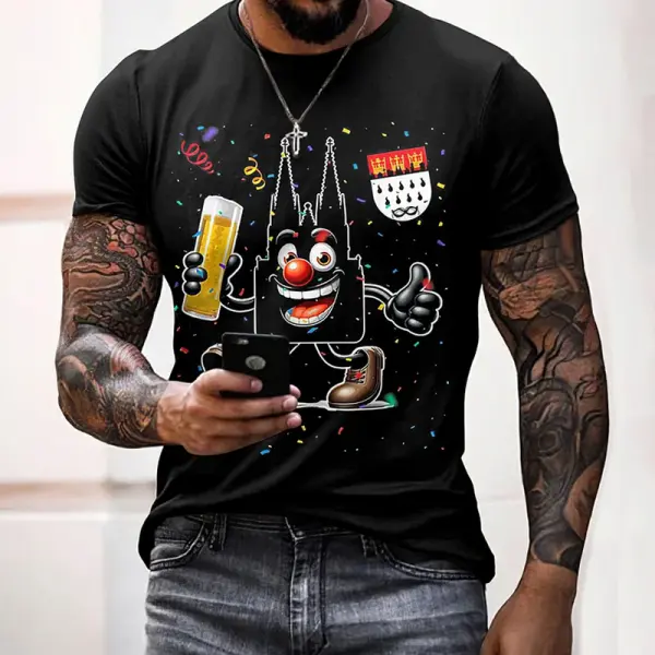 Simpfit Kurzärmliges T-shirt Mit Kölner Karneval Print - Wayrates.com 
