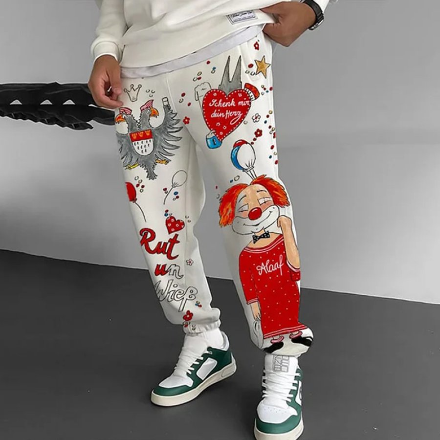 

Simpfit Lässige Jogginghose Für Herren Von KÖLner Karneval Mit Gestreiftem Panel-Print
