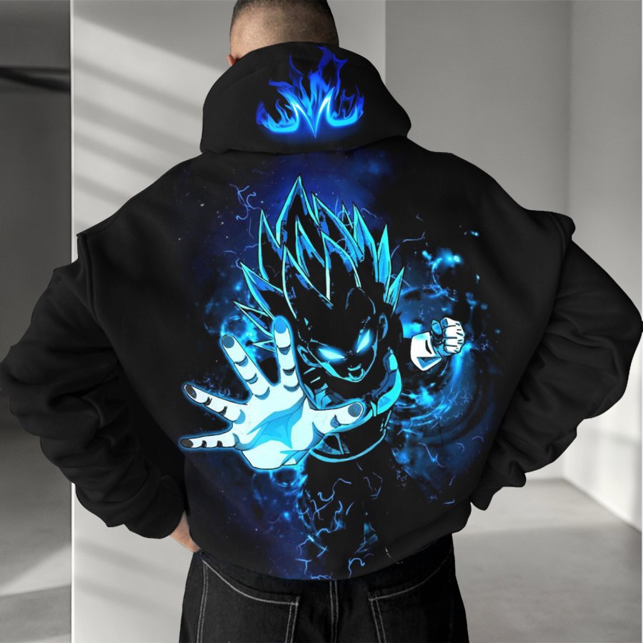 

Unisex Anime Dragon Ball Print Casual Oversized Hoodie