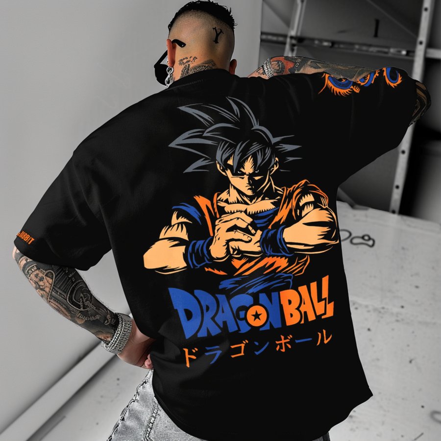 

Unisex Anime GOKU Print Casual Daily Loose Short Sleeve T-shirt